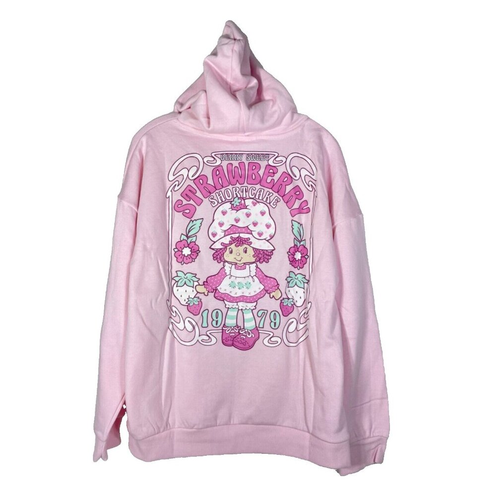 Strawberry Shortcake Womens Graphic Retro Style Hoodie XL Pink